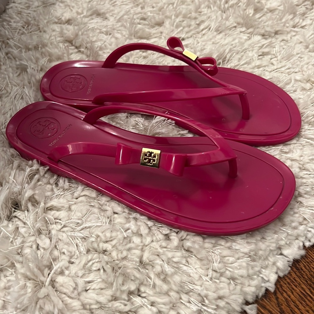 Tory Burch Michaela jelly bow flipflop